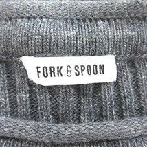 フォークアンドスプーン FORK&SPOON リブニット セーター 長袖 ラウンドネック ケーブル 1 ダークグレー /CT レディース_画像5