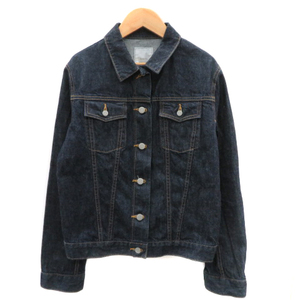  Ships SHIPS Denim jacket G Jean denim jacket middle height 38 dark indigo /YK26 lady's 