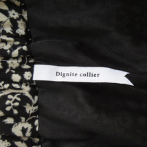 Dignite collier ディニテコリエ スカート 花柄 ロング フレア シフォン F 黒 ブラック レディース_画像3