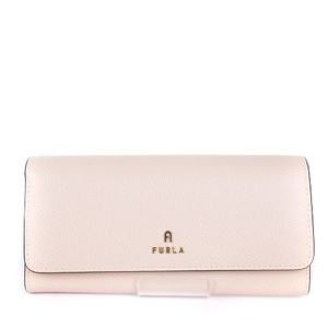 未使用品 フルラ FURLA カメリア コンチネンタル ウォレット 長財布 フラップ ロゴ レザー WP00317 薄ピンク ■SM1 レディース