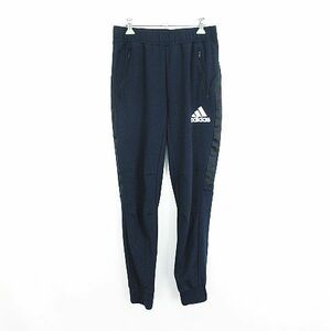 アディダス adidas ジャージ パンツ ボトムス ロング丈 ジョガー ロゴ ストレッチ L ネイビー スポーツウェア ※EKM メンズ