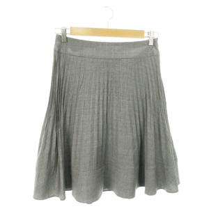  theory theory skirt half pleat flair knee height stretch wool small size XO gray /AO19 * lady's 