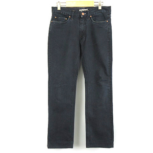 アクネジーンズ Acne Jeans 革パッチ デニムパンツ ジーンズ 紺 29/32 メンズ