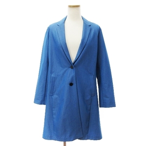  Hare HARE beautiful goods Chesterfield coat springs 2B long sleeve thin HAL27170MC blue blue S lady's 