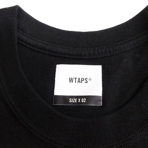 ダブルタップス WTAPS 21SS SYSTEM Tシャツ カットソー 半袖 丸首 クルーネック コットン 黒 ブラック 02 M位 メンズの画像3