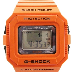 カシオジーショック CASIO G-SHOCK 美品 ビームス BEAME 30周年 腕時計 ウォッチ デジタル タフソーラー G-5500BE オレンジ ■SM1 メンズ