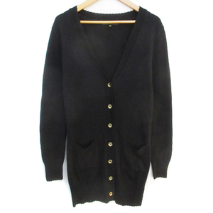  Joias Joias knitted cardigan long height lame plain wool .1 black black /FF33 lady's 