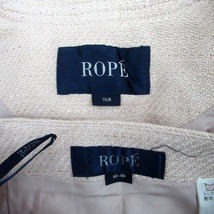 ロペ ROPE セットアップ 上下 ノーカラージャケット ミドル丈 フレアスカート ひざ丈 上7AR 下60?86 ピンク /HO32 レディース_画像6