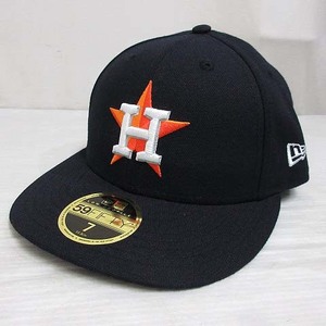 未使用 ニューエラ NEW ERA 59FIFTY MLB ヒューストン アストロズ ベースボール キャップ 帽子 7 55.8cm ネイビー オンフィールド 正規品