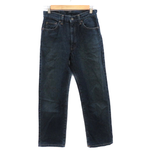  Bobson BOBSON Denim pants jeans strut pants long height woshu processing plain 28 dark indigo /YK10 men's 