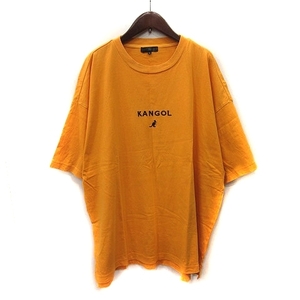 カンゴール KANGOL Tシャツ カットソー 半袖 刺繍 L オレンジ /YI メンズ