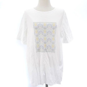 マッキントッシュ ロンドン MACKINTOSH LONDON Tシャツ カットソー 半袖 プリント 花柄 コットン ホワイト 白 44 L位 レディース