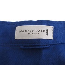 未使用品 マッキントッシュ ロンドン MACKINTOSH LONDON タグ付き シャツ ブラウス 長袖 ラミー リネン ブルー 青 44 L位 レディース_画像6