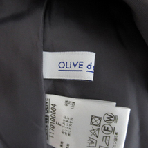 オリーブデオリーブ OLIVE des OLIVE ワンピース ひざ丈 長袖 オフショルダー 無地 F チャコールグレー /SY42 レディース_画像3