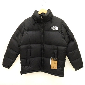 未使用品 ザノースフェイス タグ付き 23AW ヌプシジャケット ND92335 Nuptse Jacket ダウンジャケット ロゴ刺繍 ナイロン 黒 ブラック S ア