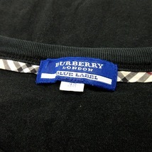 バーバリーブルーレーベル BURBERRY BLUE LABEL 半袖Tシャツ ワンポイント ロゴ刺繍 ホース コットン 黒 ブラック 38 M位 トップス レディ_画像4