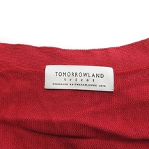 トゥモローランド トリコ TOMORROWLAND tricot ニット カーディガン Vネック シルク100% 赤 レッド系 M メンズ_画像3