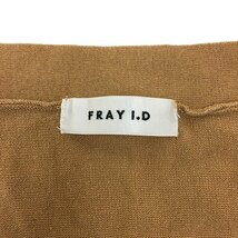 フレイアイディー FRAY I.D カーディガン ニット ロング Vネック 無地 スリット 長袖 F 茶 ベージュ ブラウン レディース_画像5