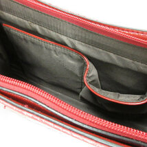 フィラノ FIRANO クロコ型押し 肩掛けショルダー ハンドバッグ 鞄 赤 レッド レディース_画像9