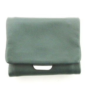 カンペール CAMPER 三つ折り財布 コンパクトウォレット レザー グリーン 緑 ■SM1 レディース