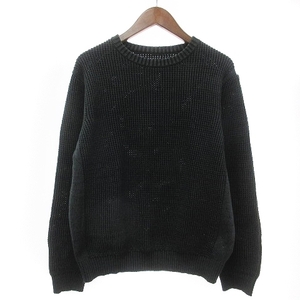 ノースフェイス パープルレーベル THE NORTH FACE PURPLE LABEL CREW NECK SWEATER リブ ニット セーター クルーネック ブラック 黒 M メン