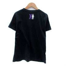 エックスガール x-girl Tシャツ カットソー クルーネック 半袖 ロゴプリント オーバーサイズ 2 黒 ブラック /HO5 レディース_画像2