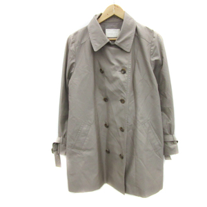  Natural Beauty trench coat spring coat middle height open color plain large size 17 gray ju lady's 