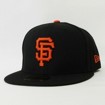 ニューエラ NEW ERA 良品 59FIFTY MLB SF サンフランシスコ・ジャイアンツ キャップ ブラック オレンジ 7 1/8 56.8cm 帽子 メンズ_画像1