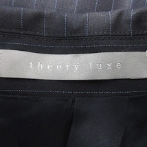 セオリーリュクス theory luxe ジャケット テーラード 長袖 シングル ウール 薄手 ストライプ 36 黒 ブラック アウター /BT レディース_画像7