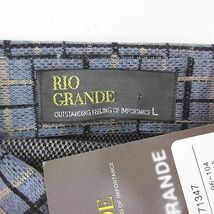 未使用品 RIO GRANDE ポロシャツ 長袖 チェック ウール混 L グレー ※EKM レディース_画像3