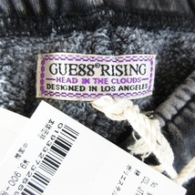 未使用品 ゲス 19AW GUESSx88RISING GUE88RISING スウェットパンツ ジョガー 裏起毛 まだら染め模様 ロゴ プリント M 黒 メンズ_画像7