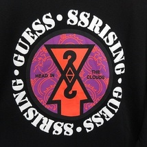 未使用品 ゲス 19AW GUESSx88RISING GUE88RISING Tシャツ 長袖 クルーネック コットン オーバーサイズ ロゴ プリント XL 黒 メンズ_画像5