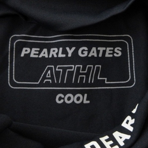 パーリーゲイツ PEARLY GATES インナーシャツ 長袖 ハイネック プリント ストレッチ プルオーバー 紺 ネイビー 0トップス ゴルフウェア レの画像7