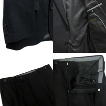 クリスチャンオラーニ CHRISTIAN ORANI スーツ 上下 セット ツイル 2B ジャケット アジャスター付き パンツ 黒 ブラック AB4 メンズ_画像6