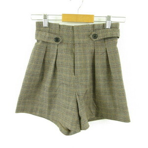  Egoist EGOIST short pants culotte check tea 2 *T426 lady's 