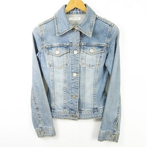  Gyro JAYRO Denim jacket G Jean stretch M light blue rhinestone kz6637 lady's 