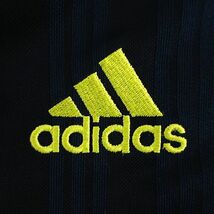 アディダス adidas ジャージ ジャケット 長袖 ジップアップ シャドーストライプ ロゴ M ネイビー×イエロー スポーツウェア ※EKM メンズ_画像5