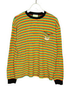 ARIES アリーズ Striped Pocket LS Tee ストライプポケットロングスリーブT M マルチカラー ロンT 長袖 Tシャツ ボーダー