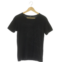 バーバリーブラックレーベル BURBERRY BLACK LABEL Tシャツ カットソー 半袖 クルーネック プリント 2 黒 ブラック /MY ■OS メンズ_画像1