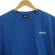 未使用品 ノルディ NERDY Basic 1/2 Sleeve Tシャツ 半袖 ロゴプリント コットン M 青 ブルー /MY ■OS ■SH メンズ_画像4