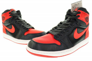 未使用品 ナイキ NIKE WMNS AIR JORDAN 1 RETRO HI OG SATIN BRED 2023 27.5cm FD4810-061 ウィメンズ エア ジョーダン I サテン ブレッド