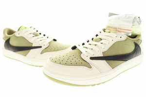 未使用品 ナイキ NIKE AIR JORDAN 1 LOW G NRG TRAVIS SCOTT 2023 25.5cm GOLF FZ3124-200 エア ジョーダン I ゴルフ トラヴィス スコット