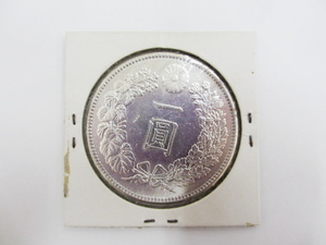 新一圓銀貨小型 大正3年 コインホルダー含む重さ28.4g 直径約38mm 日本古銭 近代貨幣