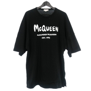 アレキサンダーマックイーン ALEXANDER MCQUEEN 22AW オーバーサイズ Tシャツ カットソー 半袖 XS ブラック 黒 レディース