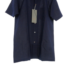 未使用品 イートウツ E.TAUTZ BILLY SHIRT ショートスリーブシャツ トップス 半袖 M ネイビー 紺 国内正規 メンズ_画像3