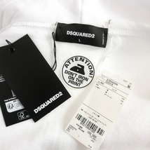 未使用品 ディースクエアード DSQUARED2 23SS ICON ジップアップ スウェットパーカー トレーナー L 白 ホワイト S79HG0008 国内正規 メンズ_画像4