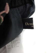 デミルクス ビームス Demi-Luxe BEAMS 草花刺繍 フレアスカート ミモレ丈 ロング イージー 36 ブラック 黒 /FT2 レディース_画像3