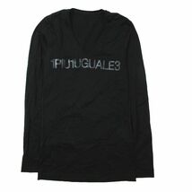 ウノピュウノウグァーレトレ 1PIU1UGUALE3 FLAGSHIP STORE LIMITED V-NECK Tシャツ カットソー クリアロゴ 黒 ブラック 1 レディース_画像1