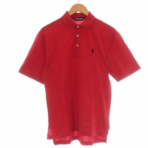 ポロゴルフ ラルフローレン POLO GOLF RALPH LAUREN ポロシャツ 半袖 鹿の子 S 赤 レッド /☆G メンズ