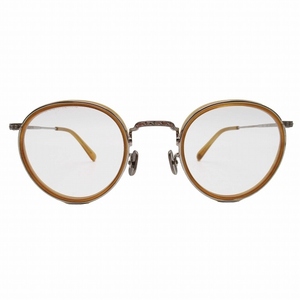 美品 アイヴァン EYEVAN 7285 538 眼鏡 パント型 めがね アイウェア 46□23-145 ブラウン/8002/△N30/メンズ レディース